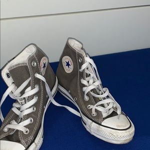 Dark grey high top converse